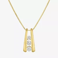 Gh / Si2 I1) Womens 1/ CT. T.W. Lab Grown White Diamond 10K Gold 16 Inch Pendant Necklace