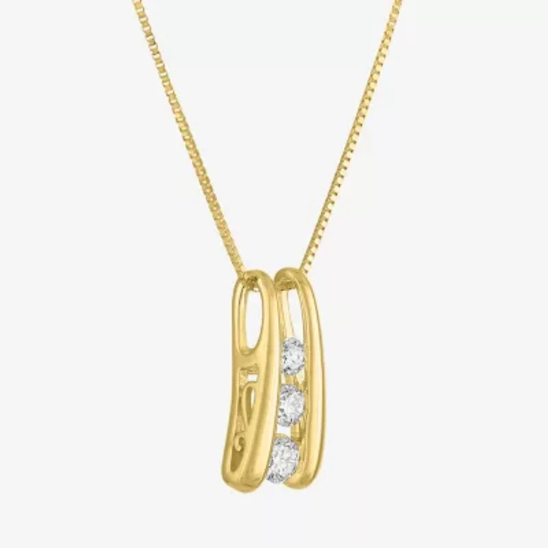 Gh / Si2 I1) Womens 1/ CT. T.W. Lab Grown White Diamond 10K Gold 16 Inch Pendant Necklace