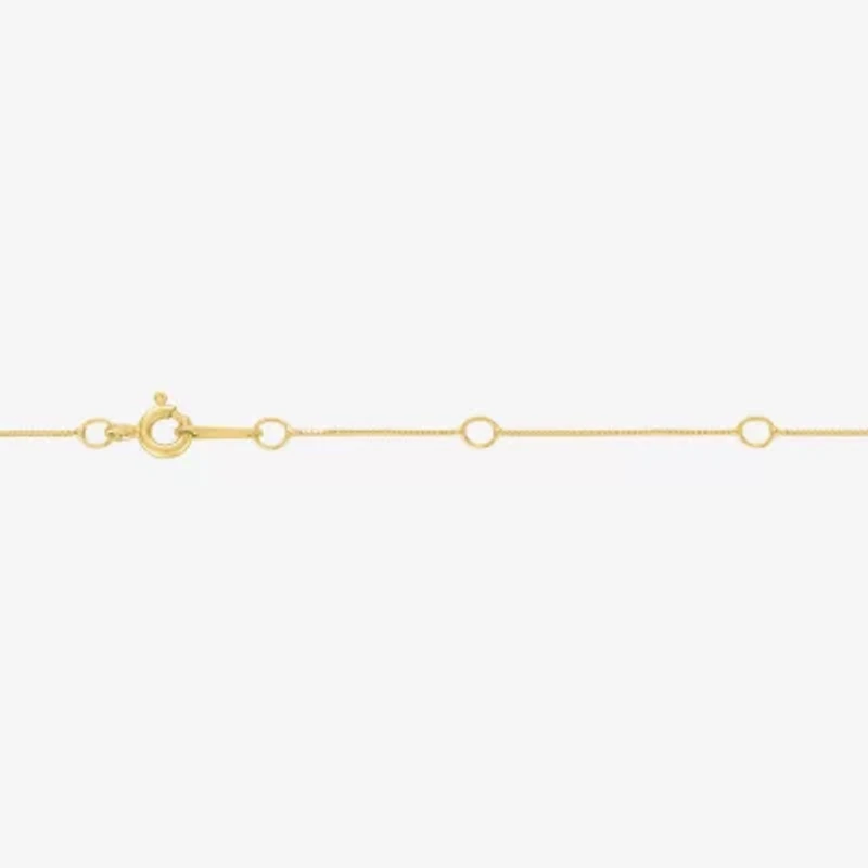 Cross (Gh / Si2 I1) Womens 1/ CT. T.W. Lab Grown White Diamond 10K Gold Cross 16 Inch Pendant Necklace