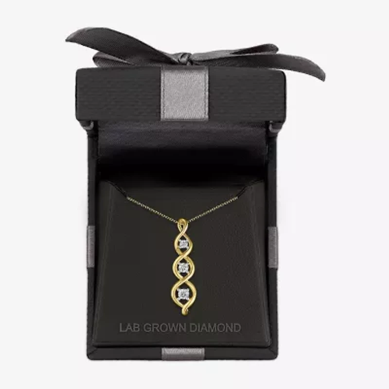 (Gh / Si2 I1) Womens 1/6 CT. T.W. Lab Grown White Diamond 10K Gold 16 Inch Pendant Necklace