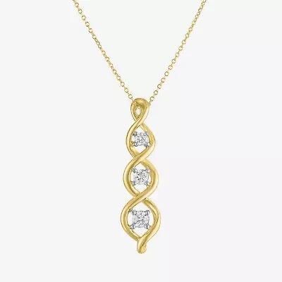 (Gh / Si2 I1) Womens 1/6 CT. T.W. Lab Grown White Diamond 10K Gold 16 Inch Pendant Necklace