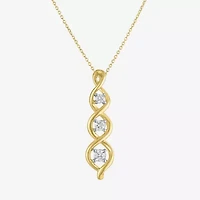 (Gh / Si2 I1) Womens 1/6 CT. T.W. Lab Grown White Diamond 10K Gold 16 Inch Pendant Necklace