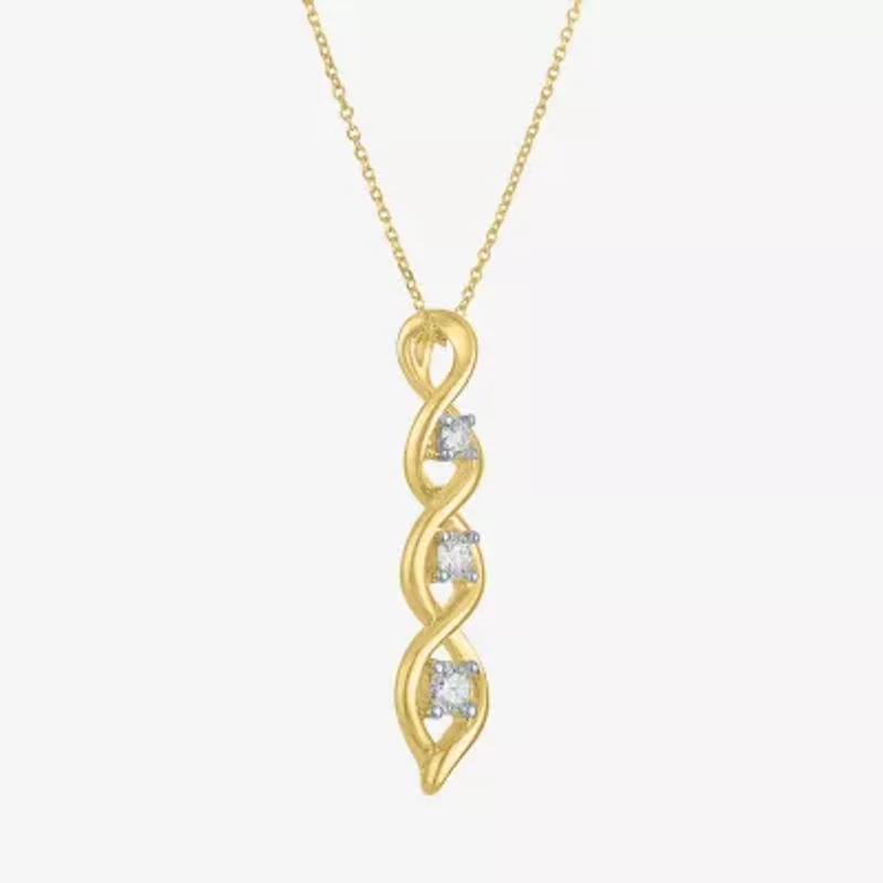 (Gh / Si2 I1) Womens 1/6 CT. T.W. Lab Grown White Diamond 10K Gold 16 Inch Pendant Necklace