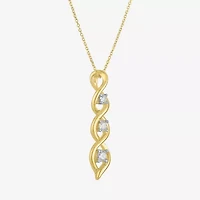 (Gh / Si2 I1) Womens 1/6 CT. T.W. Lab Grown White Diamond 10K Gold 16 Inch Pendant Necklace