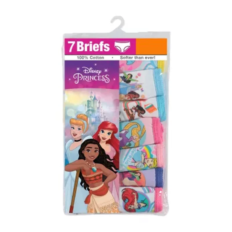 Little Girls Princess 7 Pack Brief Panty Gup7086