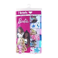 Little & Big Kid Girls Barbie 7 Pack Brief Panty Gup5812