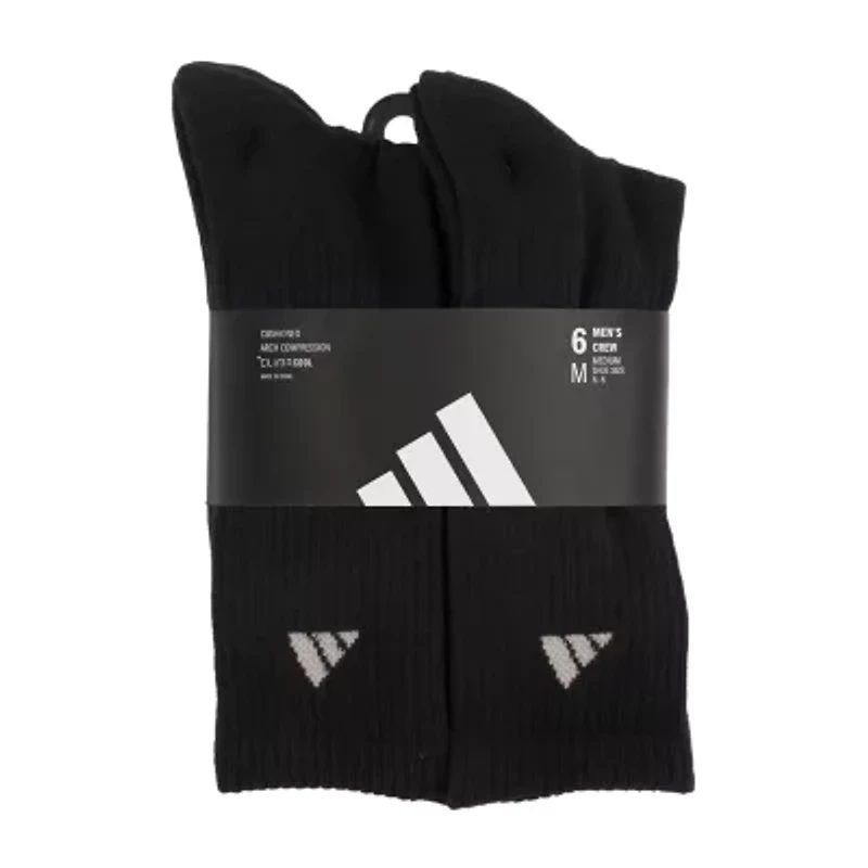 adidas Mens 6 Pair Crew Socks