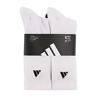 adidas Mens 6 Pair Crew Socks
