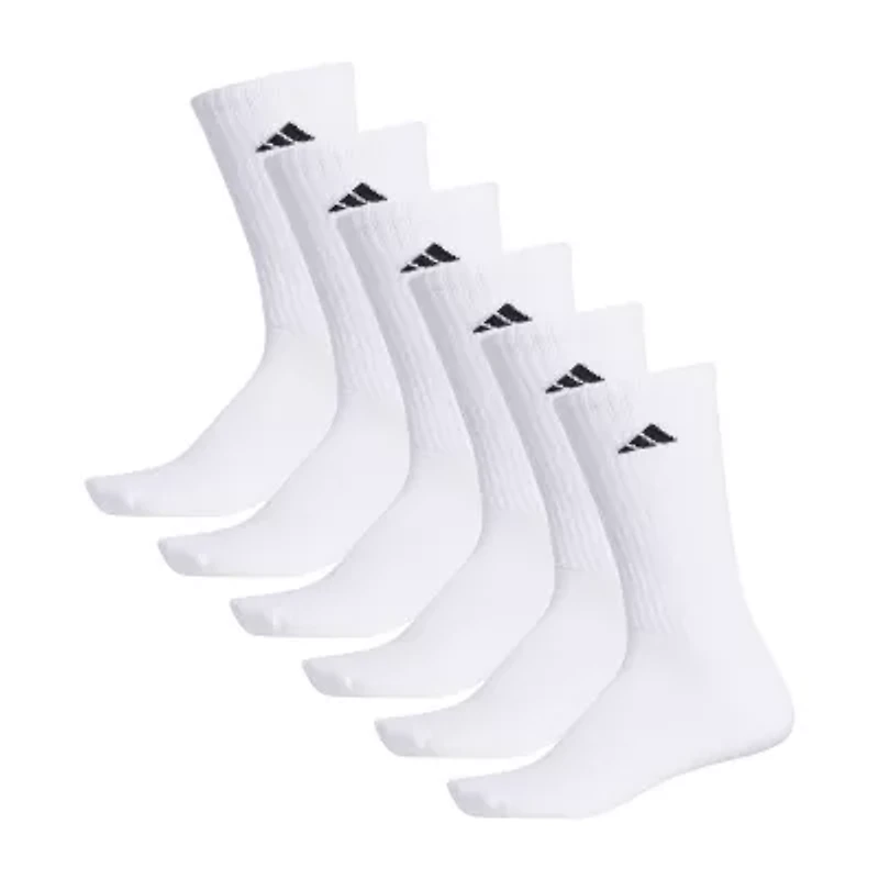 adidas Mens 6 Pair Crew Socks