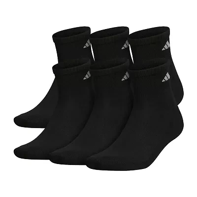 adidas Mens 6 Pair Quarter Ankle Socks