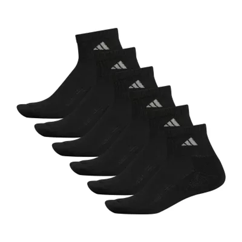 adidas Mens 6 Pair Quarter Ankle Socks
