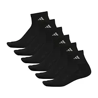 adidas Mens 6 Pair Quarter Ankle Socks