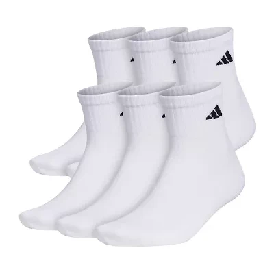 adidas Mens 6 Pair Quarter Ankle Socks