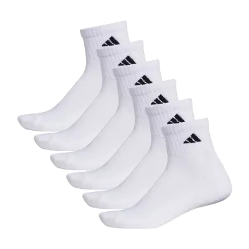 adidas Mens 6 Pair Quarter Ankle Socks