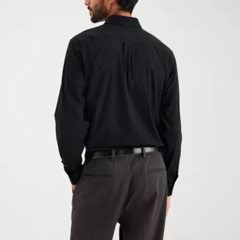 Dockers Stain Defender Mens Long Sleeve Cuffed Regular Fit Button-Down Shirt