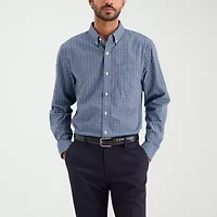Dockers Stain Defender Mens Long Sleeve Regular Fit Button-Down Shirt