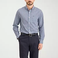 Dockers Stain Defender Mens Long Sleeve Regular Fit Button-Down Shirt