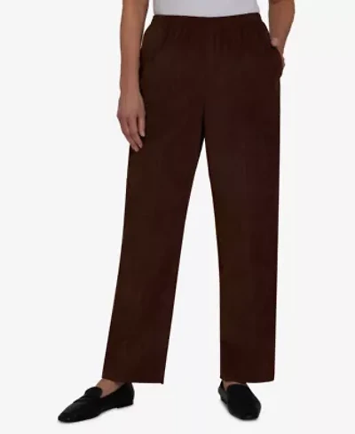 Alfred Dunner Classics Womens Straight Corduroy Pant