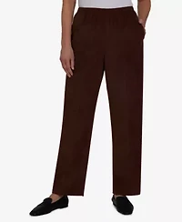 Alfred Dunner Classics Womens Straight Corduroy Pant