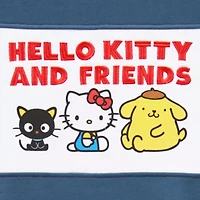 Hello Kitty And Friends Varsity Sweatshirt Womens Crew Neck Long Sleeve Juniors