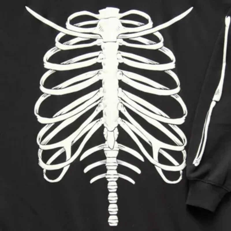 Skeleton Womens Crew Neck Long Sleeve Juniors Sweatshirt