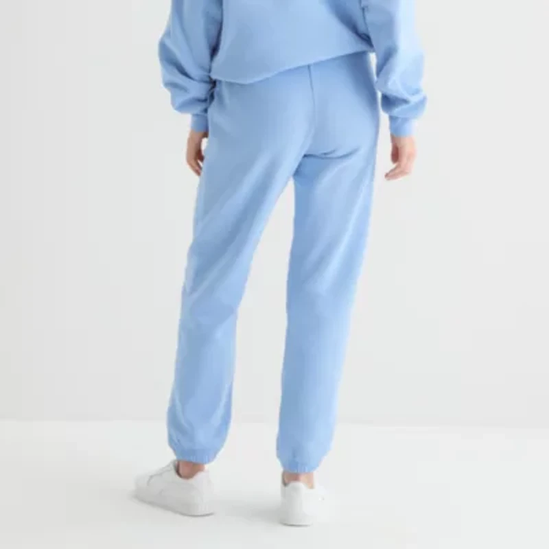 Womens Cuffed Mid Rise Lilo & Stitch Juniors Fleece Jogger Pant
