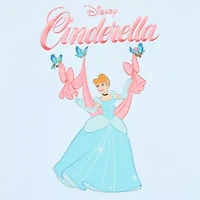 Cinderella 75th Anniversary Oversized Sweatshirt Womens Crew Neck Long Sleeve Embroidered Princess Juniors