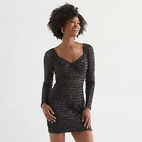 Secret Charm Womens Long Sleeve Bodycon Dress Juniors