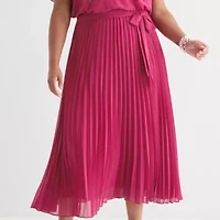 Sandra Darren Womens Short Sleeve Maxi Dress Plus