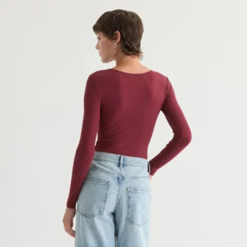 Arizona Womens Juniors Long Sleeve Bodysuit