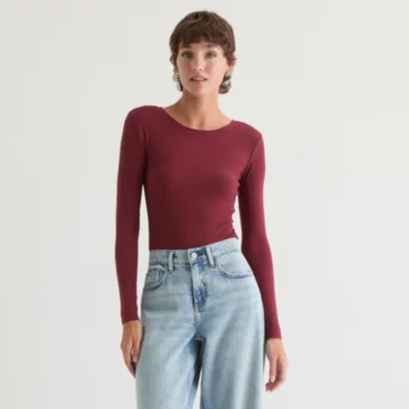 Arizona Womens Juniors Long Sleeve Bodysuit