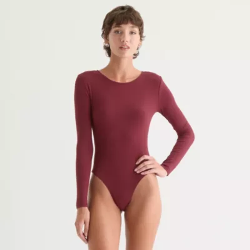 Arizona Womens Juniors Long Sleeve Bodysuit