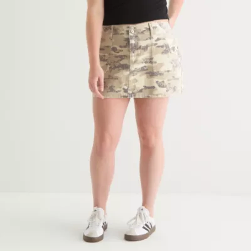 Arizona Womens Denim Skirt-Juniors Plus