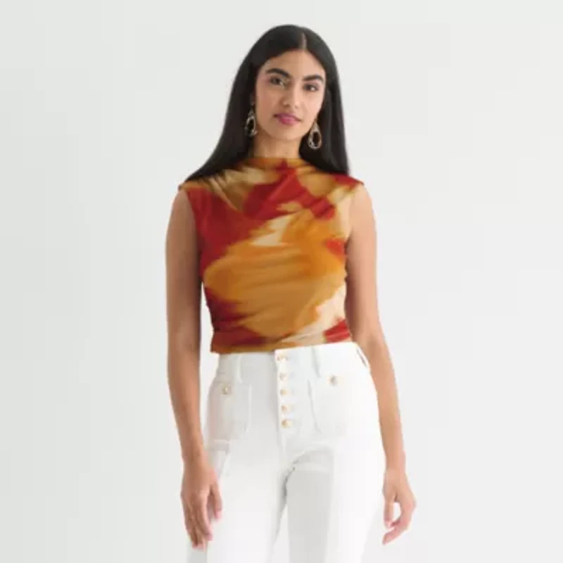 Bold Elements Womens Crew Neck Sleeveless Crop Top
