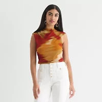 Bold Elements Womens Crew Neck Sleeveless Crop Top