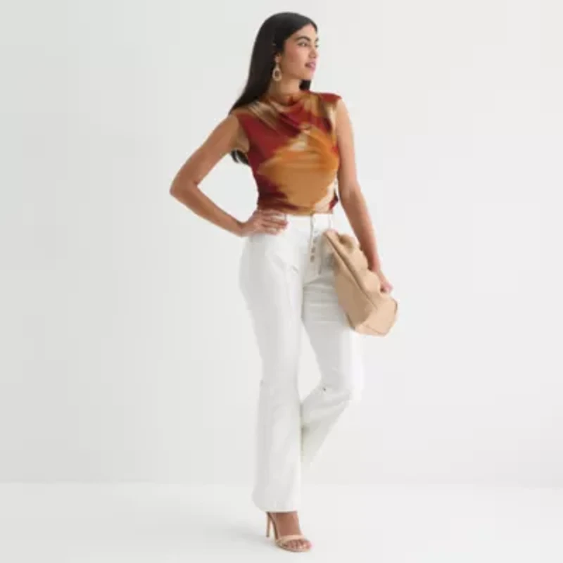 Bold Elements Womens Crew Neck Sleeveless Crop Top