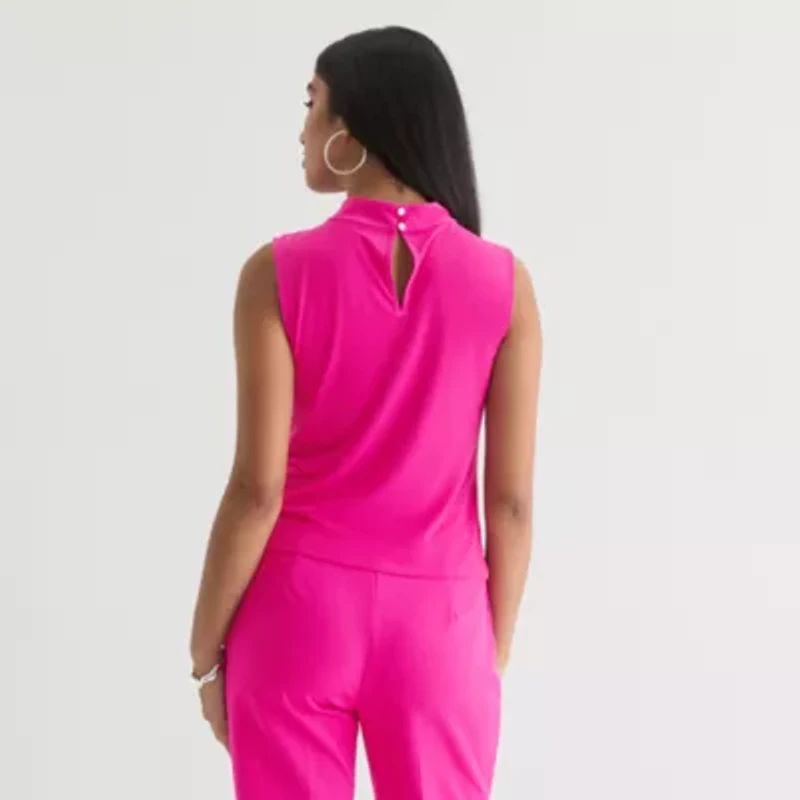 Bold Elements Womens Cowl Neck Sleeveless Blouse