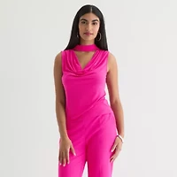 Bold Elements Womens Cowl Neck Sleeveless Blouse