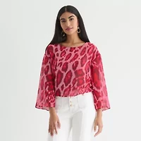 Bold Elements Womens Crew Neck Long Sleeve Blouse
