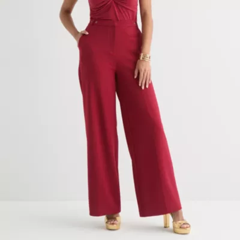 Bold Elements Womens Wide Leg Mid Rise Trouser