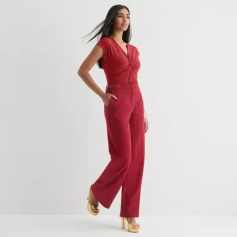 Bold Elements Womens Wide Leg Mid Rise Trouser