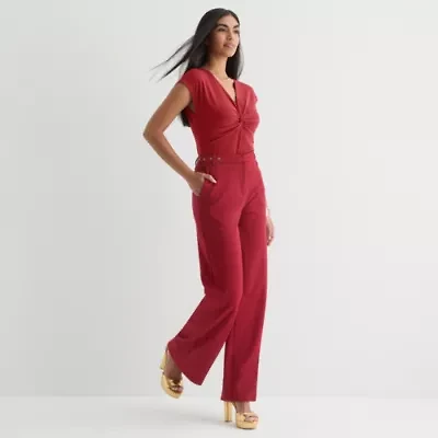 Bold Elements Womens Wide Leg Mid Rise Trouser