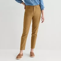 St. John's Bay Womens Stretch Fabric Ankle High Rise Trouser