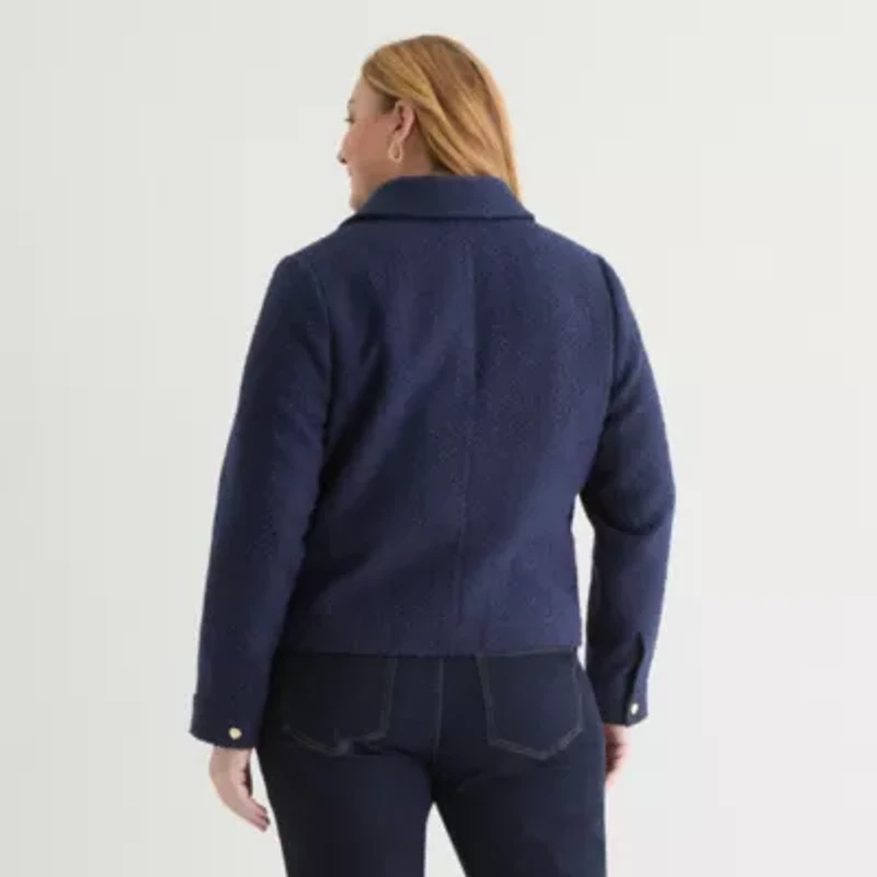 Liz Claiborne Womens Lightweight Plus Work Jacket