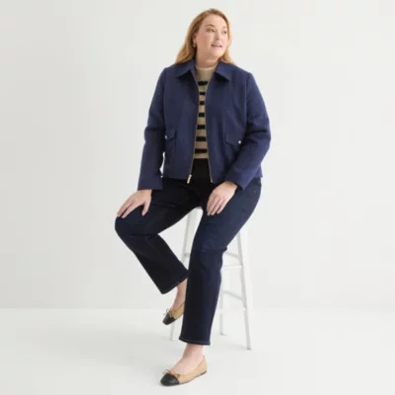 Liz Claiborne Womens Lightweight Plus Work Jacket