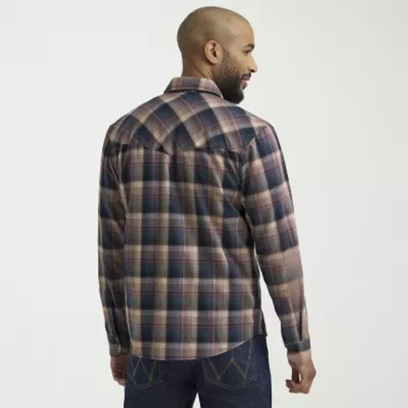 Wrangler Broken Twill Mens Long Sleeve Regular Fit Button-Down Shirt