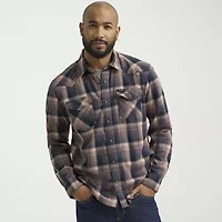 Wrangler Broken Twill Mens Long Sleeve Regular Fit Button-Down Shirt