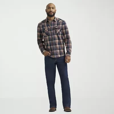 Wrangler Broken Twill Mens Long Sleeve Regular Fit Button-Down Shirt