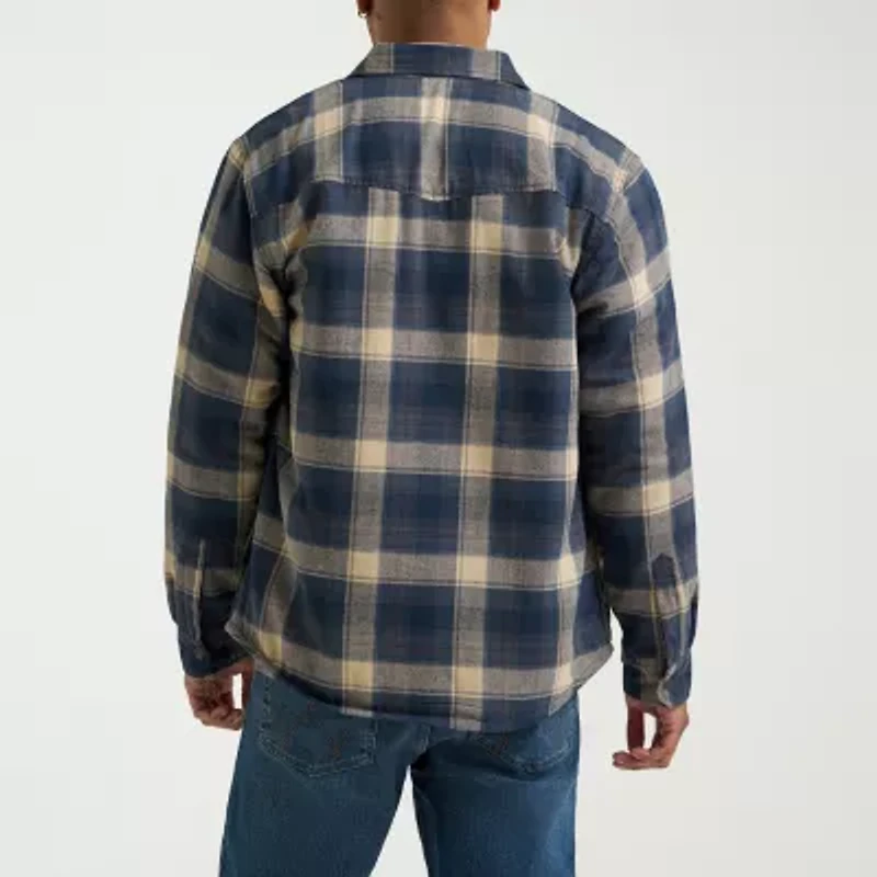 Wrangler Sherpa Lined Mens Long Sleeve Regular Fit Flannel Shirt