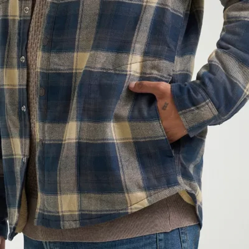 Wrangler Sherpa Lined Mens Long Sleeve Regular Fit Flannel Shirt